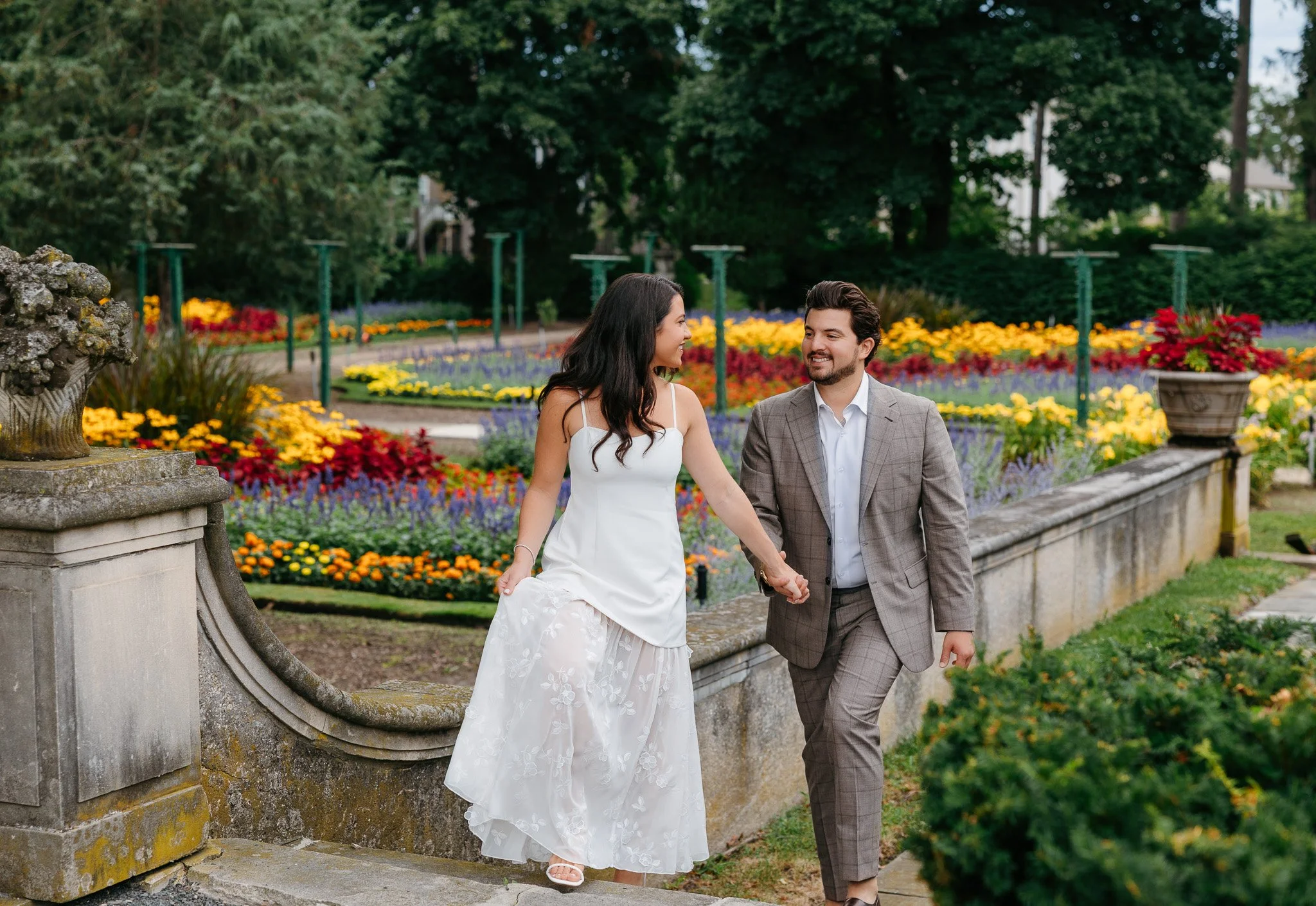 pride and prejudice inspired garden engagement session