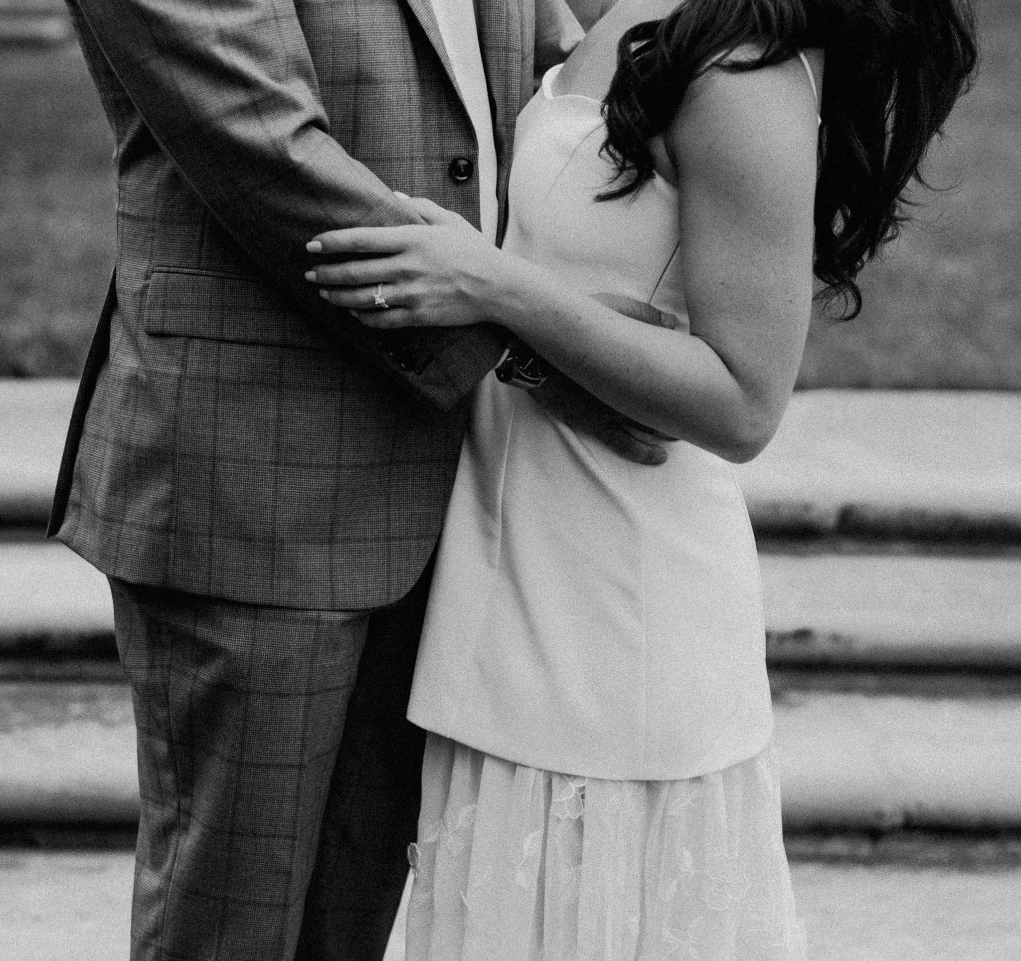 engagement photos at historic Cuneo Mansion in Illinois with digital and film captures.