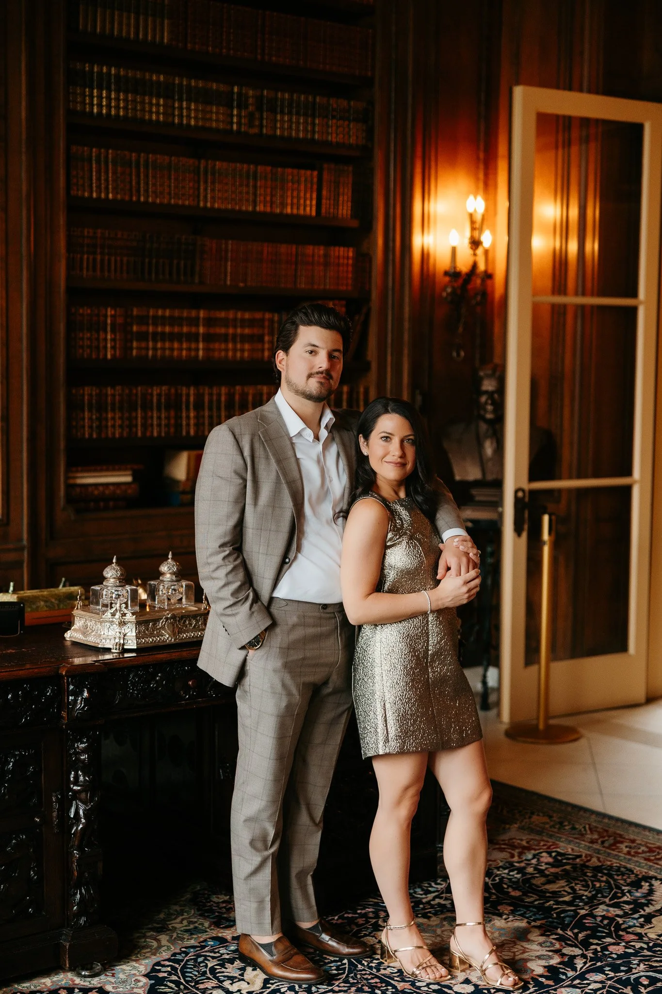 cuneo mansion engagement photos