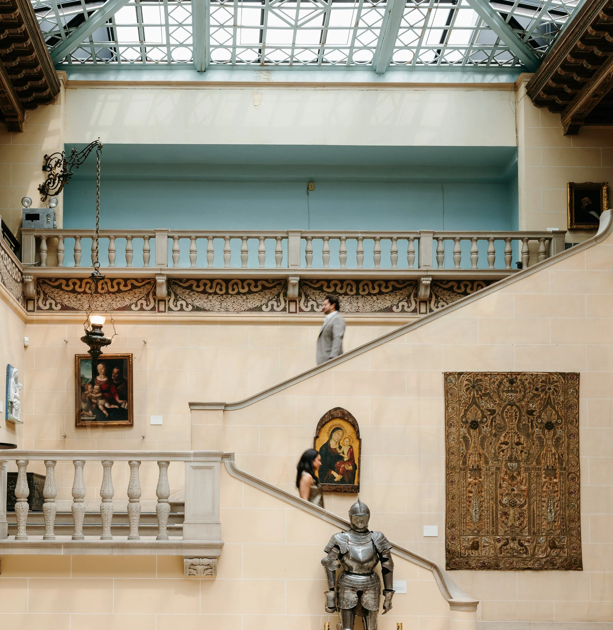 cuneo mansion engagement photos in museum