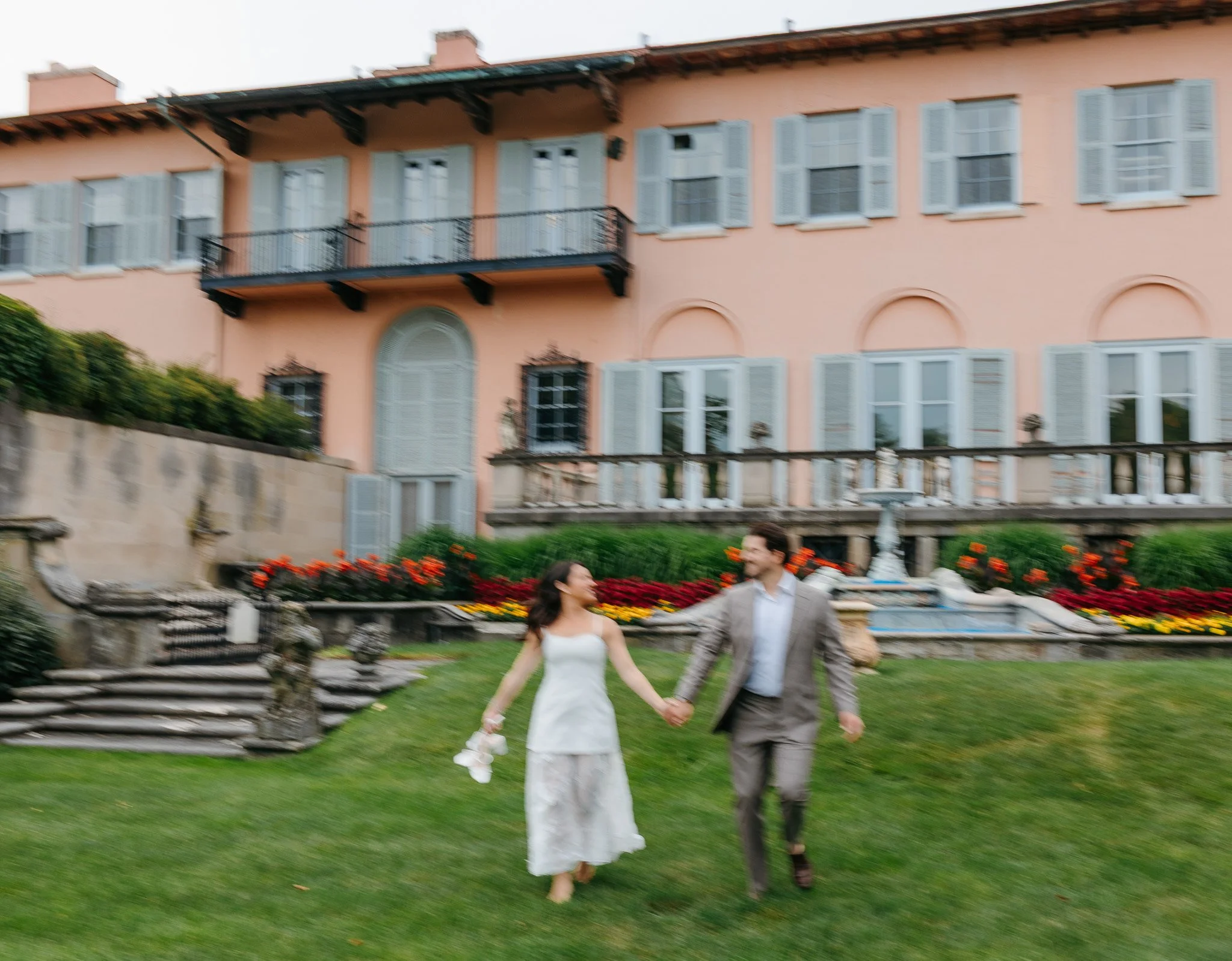 italian inspired engagement photos cuneo mansion candid 