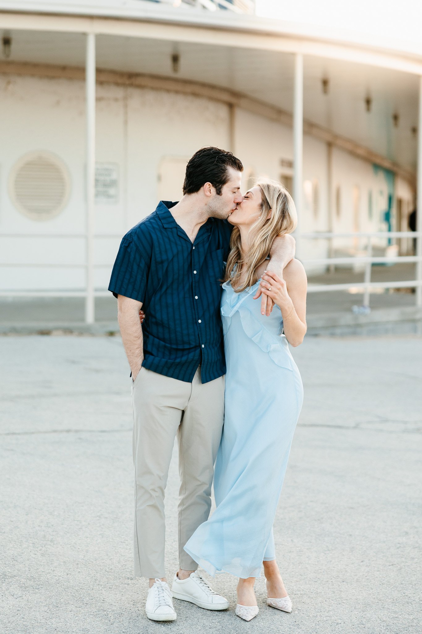 chicago lakefront summer engagement photos at north avenue beach