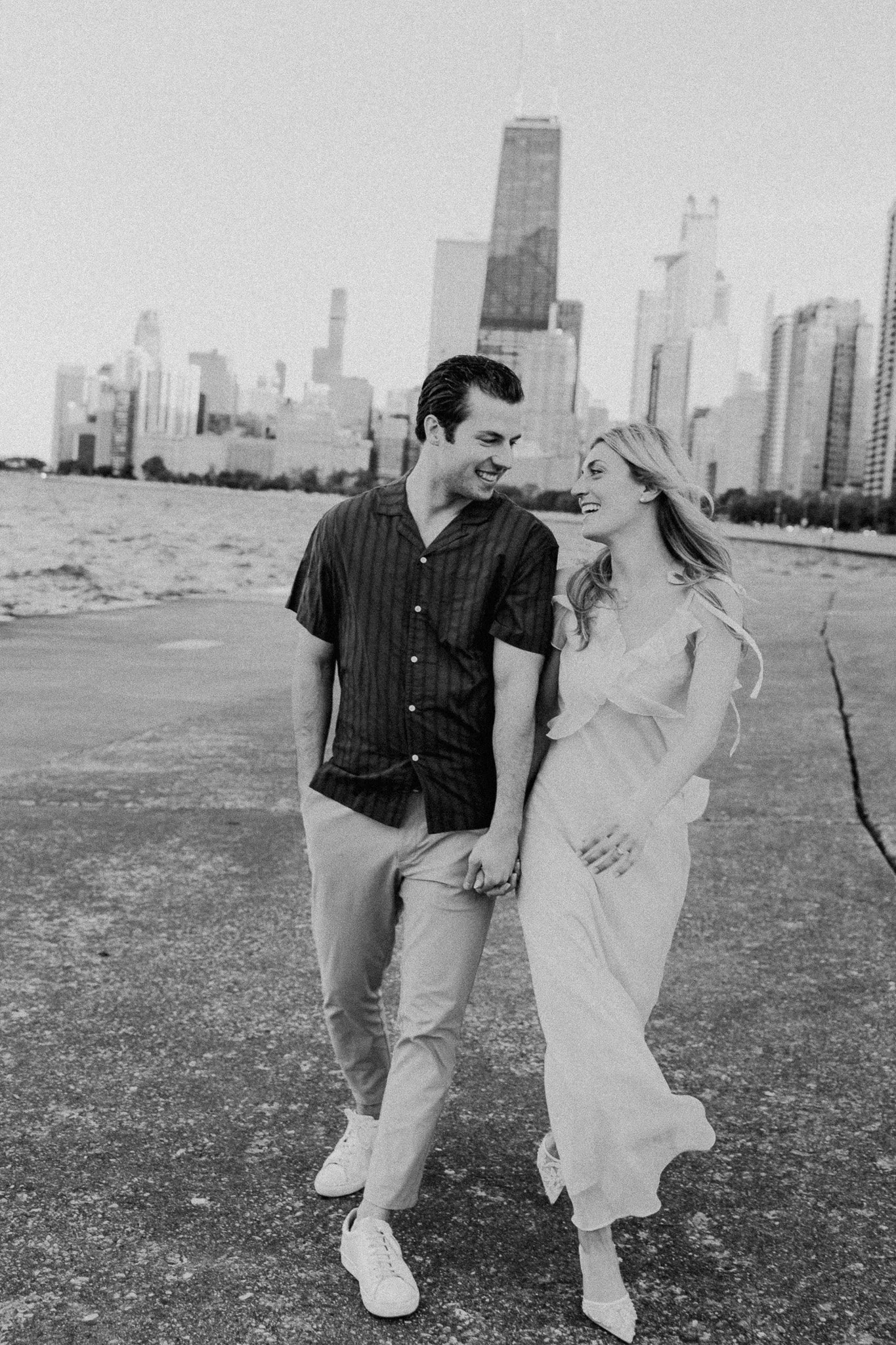 chicago lakefront summer engagement photos