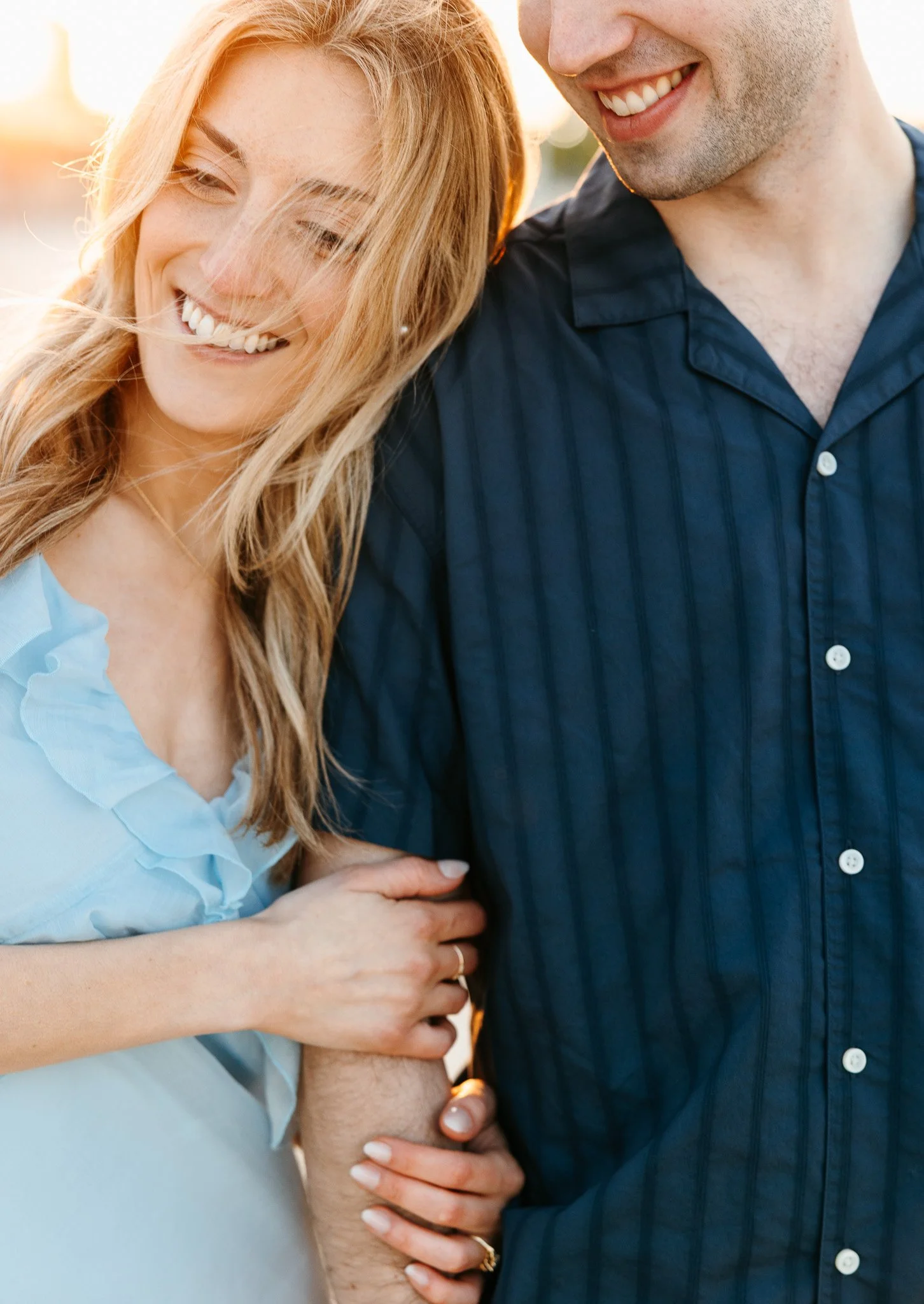 chicago lakefront summer engagement photos at north avenue beach