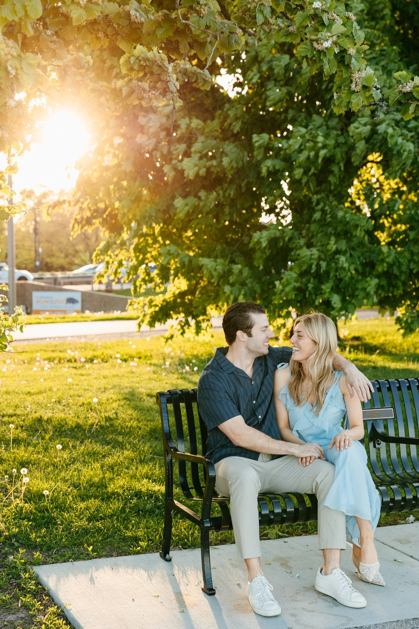 chicago lakefront summer engagement photos