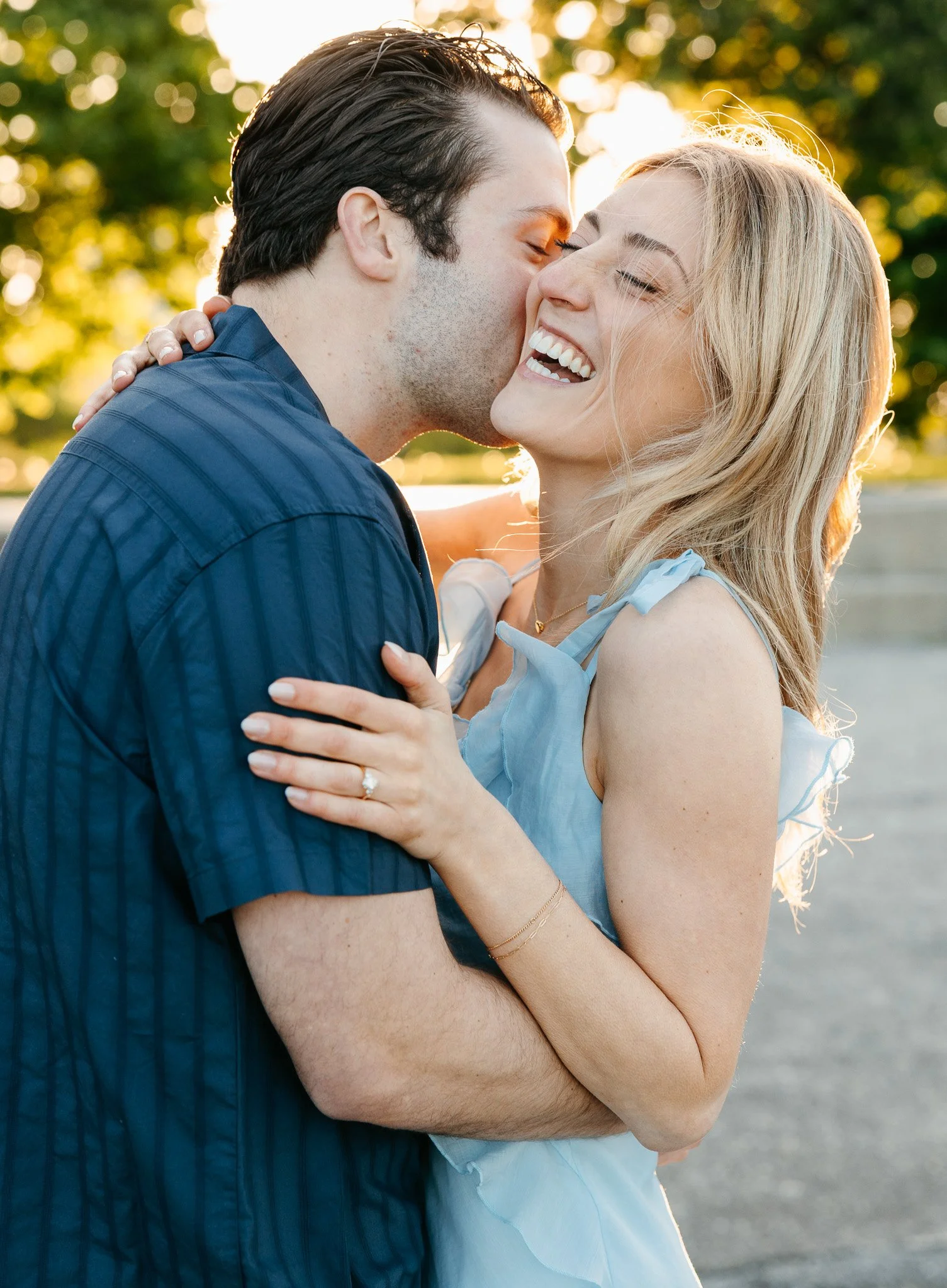 chicago lakefront summer engagement photos