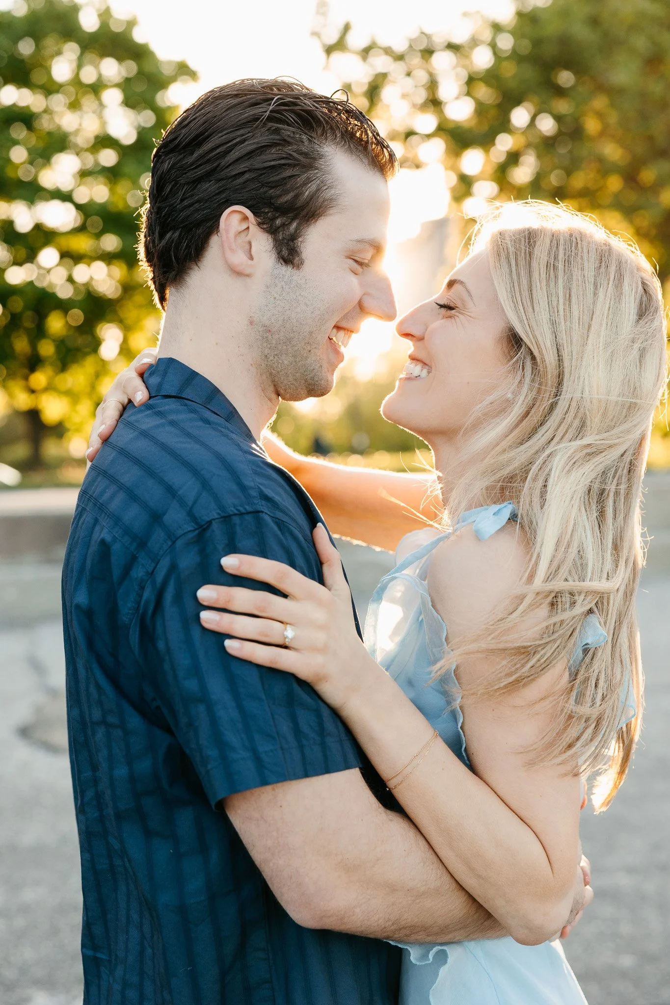 chicago lakefront summer engagement photos