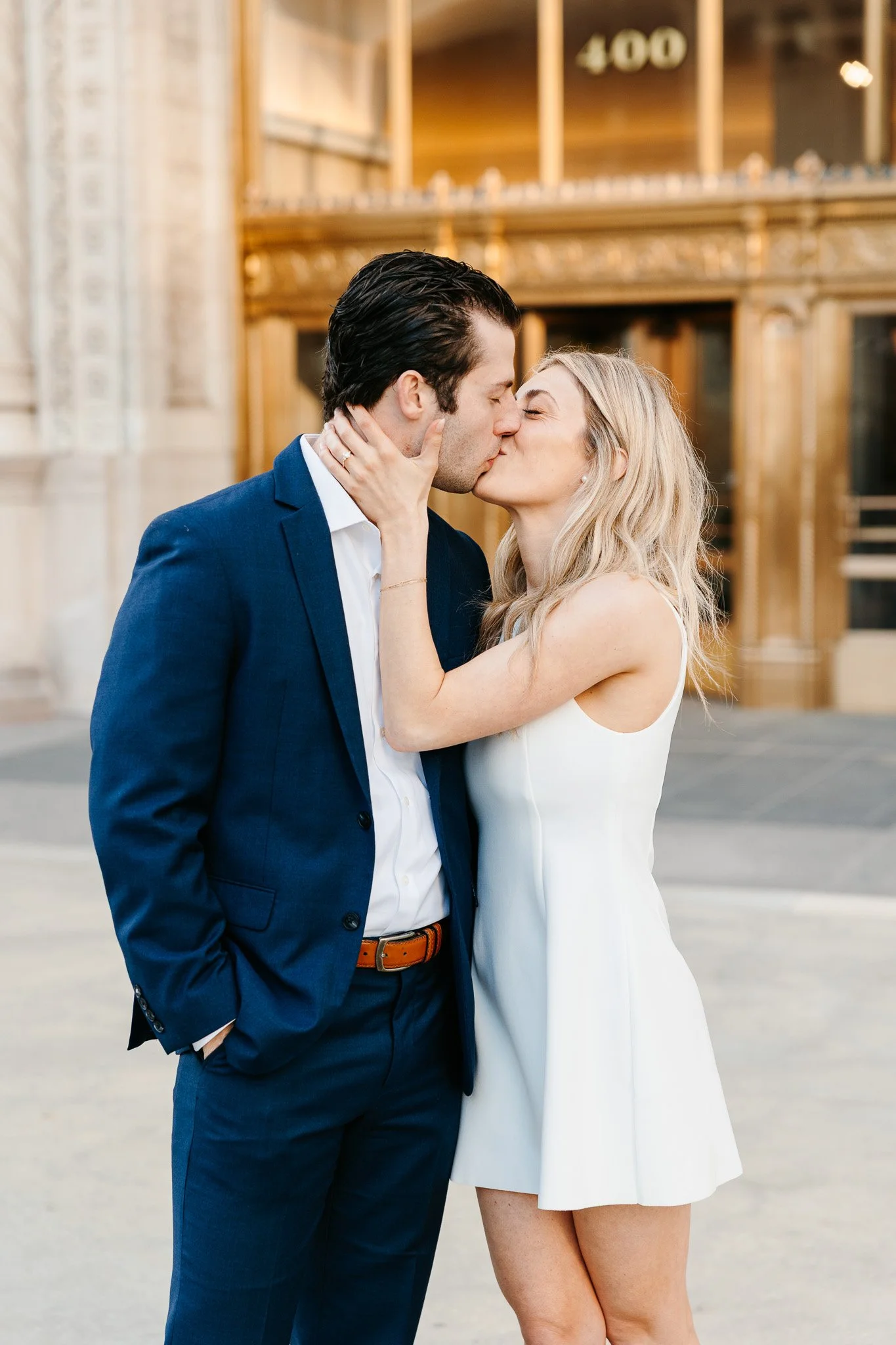 wrigley building chicago engagement photos