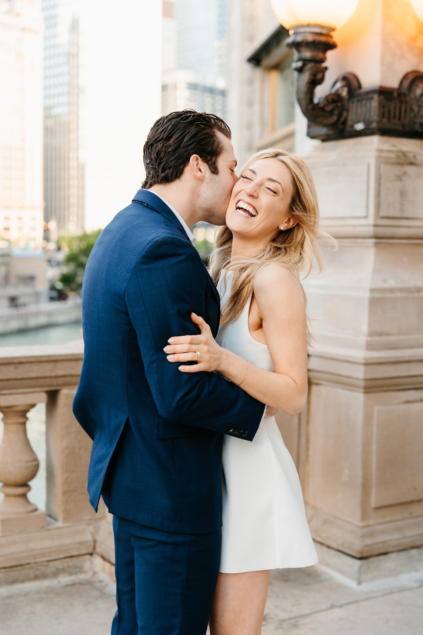 wrigley building chicago engagement photos