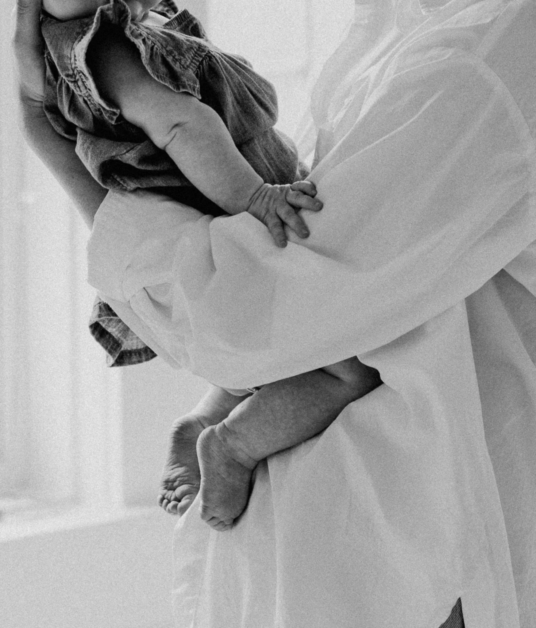 mom and baby in home family session