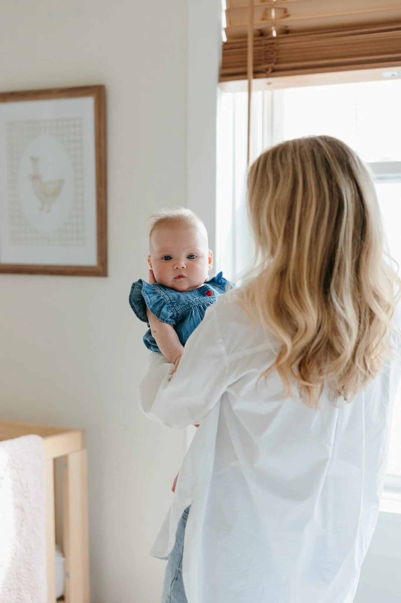 mom and baby in home family session
