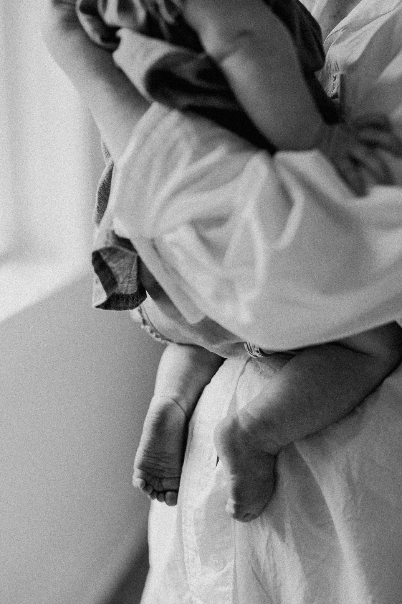 mom and baby in home family session