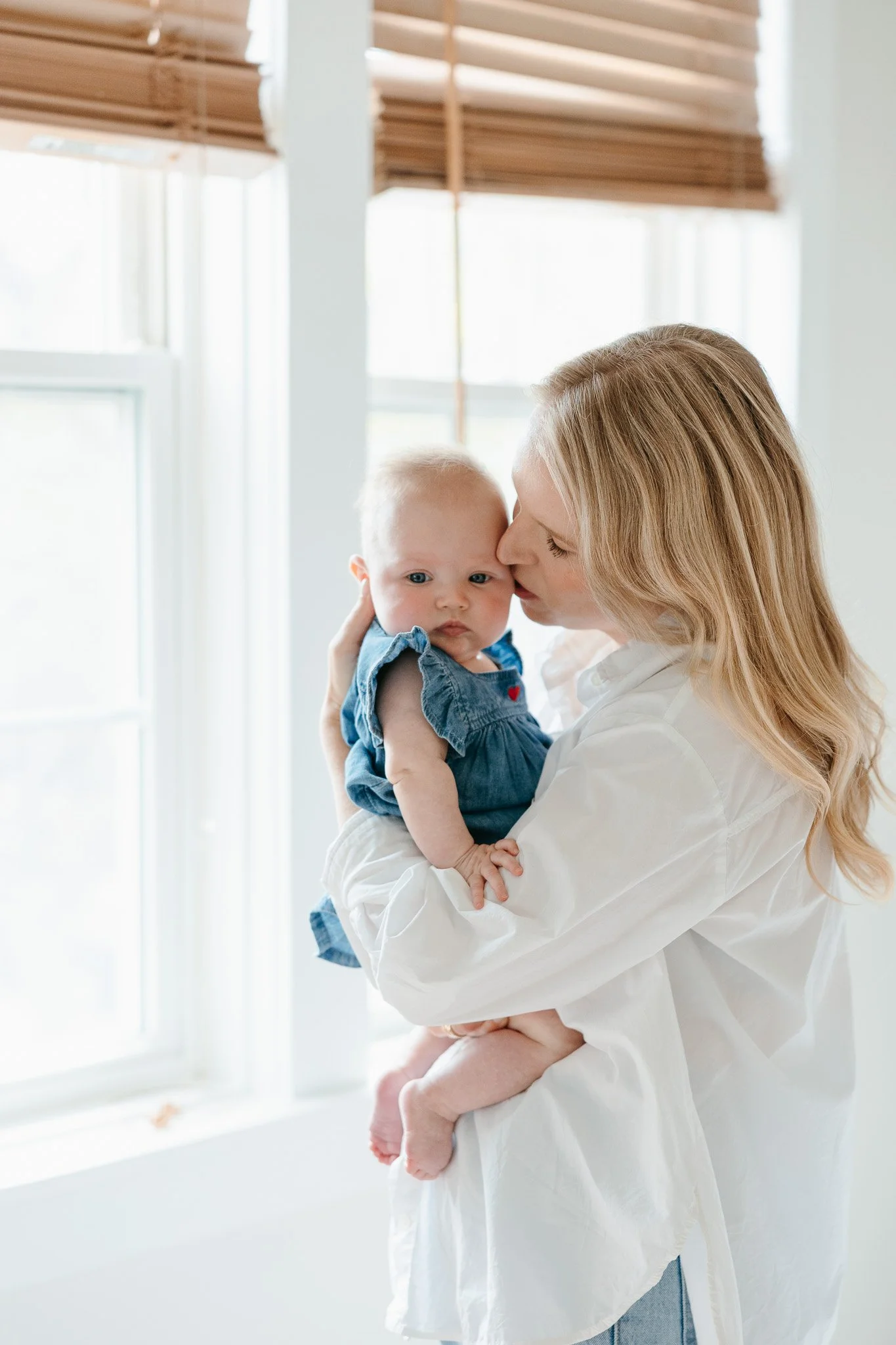 mom and baby in home family session
