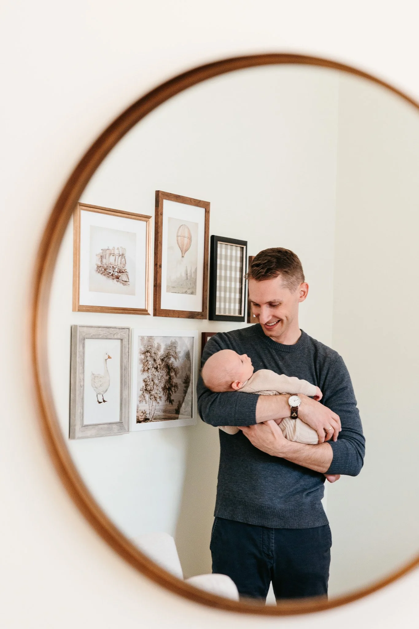 newborn photos in the nursery