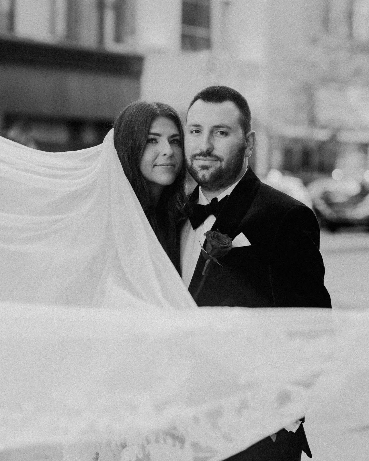 Mallori + Cole 🥀❤️&zwj;🔥 a perfect October day in Cleveland.

Photo: @williams_emily 
Venue: @hyattregencycleveland 
Stationery: @cainandcostationery 
Hair &amp; Makeup: @lindsaylondonbeautycle 
Bride&rsquo;s Attire: @galleriagowns 
Groom&rsquo;s A