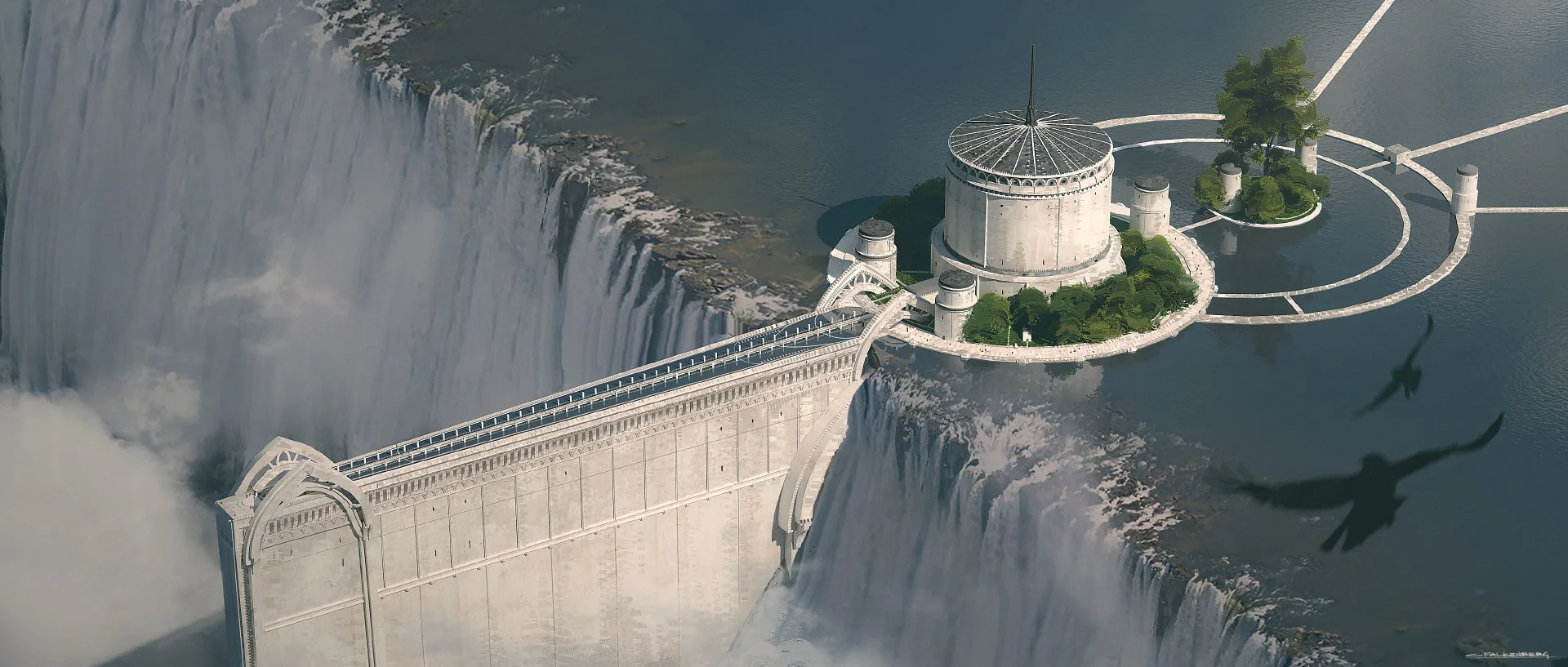 The Mistfall - Set into the side the roaring Vornfell, the Mistfall Archive stands as the greatest treasury of knowledge upon the continent and the keeper of its written memory.
It is recorded that the Archive was raised not as a monument, but as a n