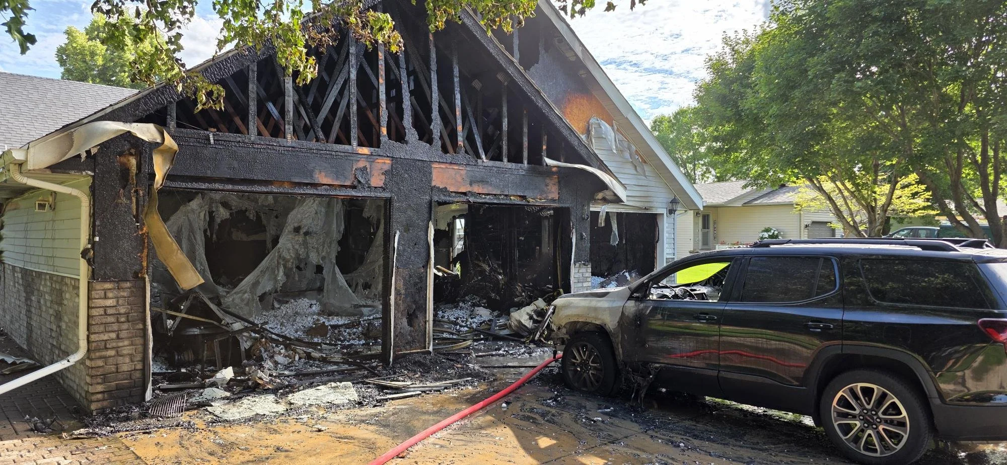 Front of garage