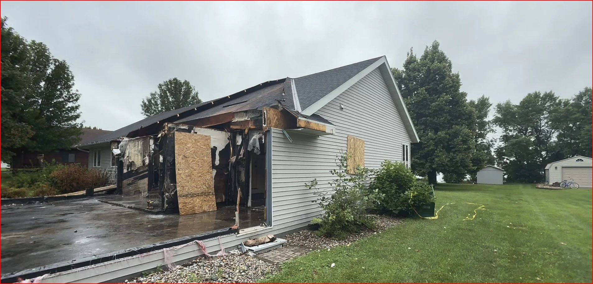 Right side of previous garage