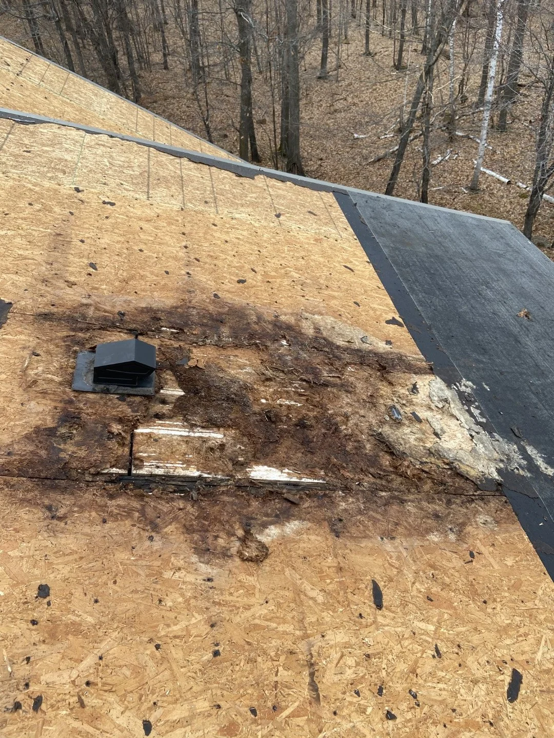 Mechanical vent not flashed properly