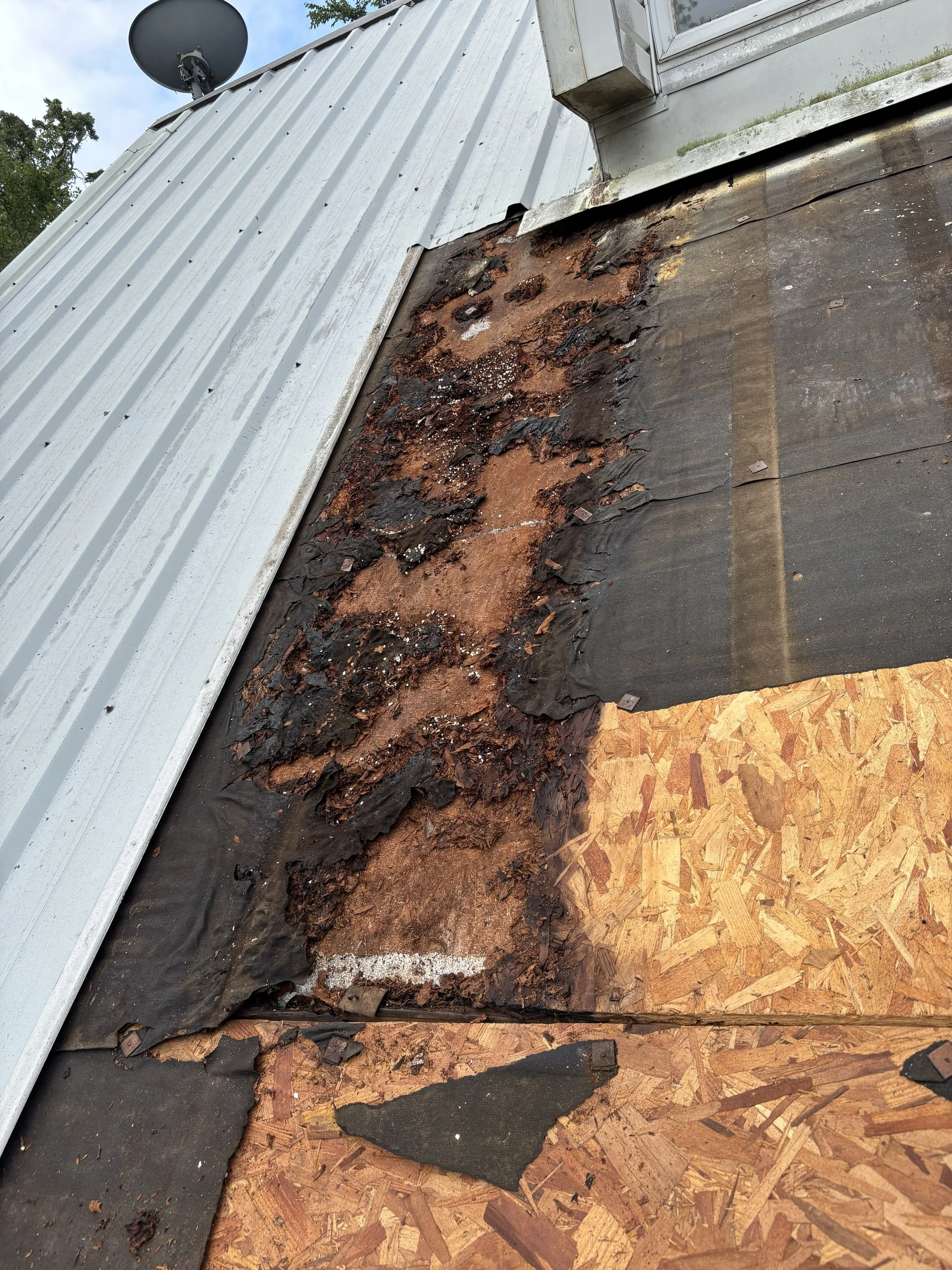 Poorly flashed dormer edge