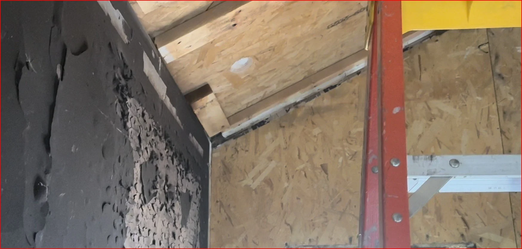 Roof panel core from under furred down T&amp;G