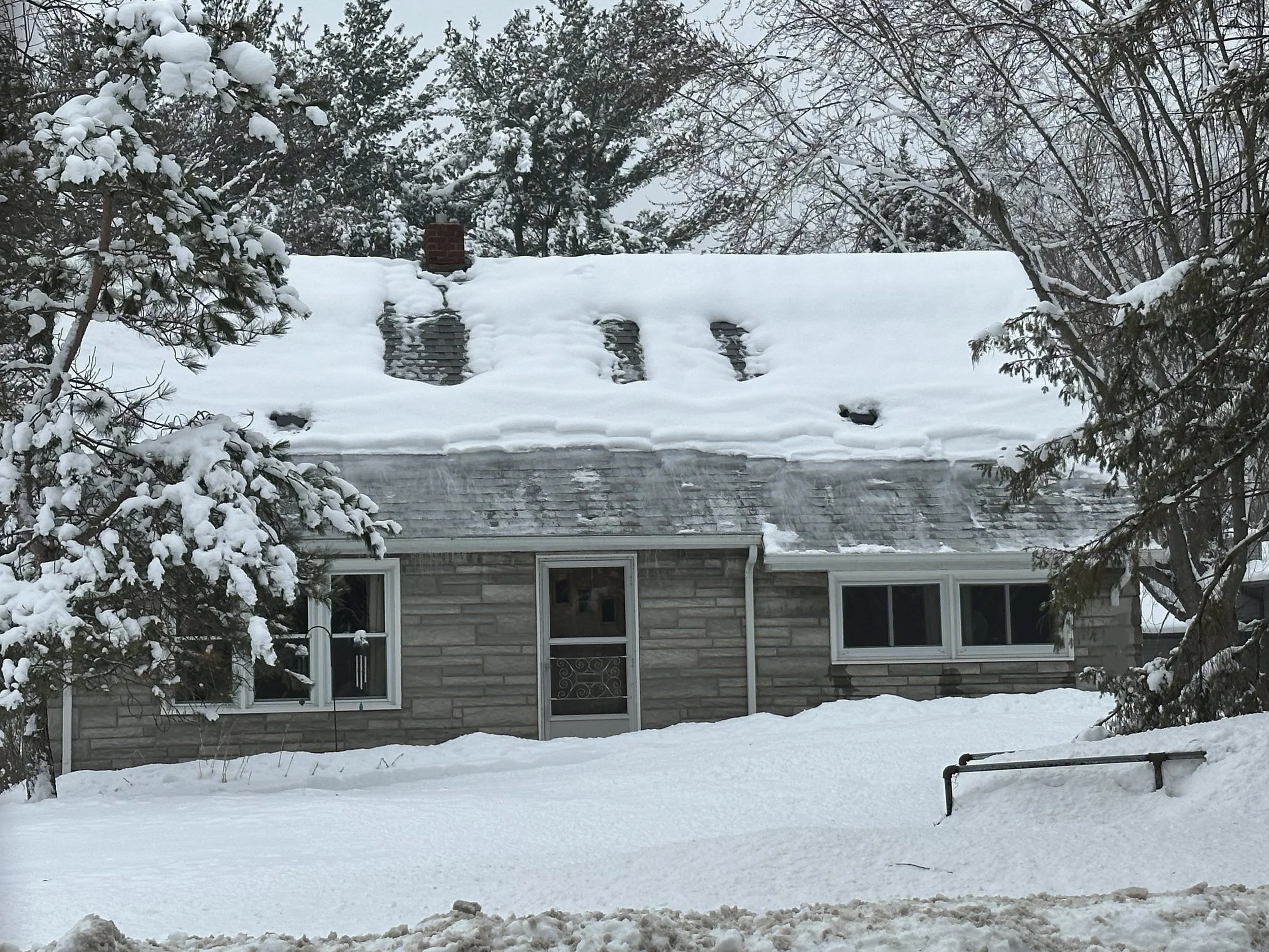 Stick framed roof