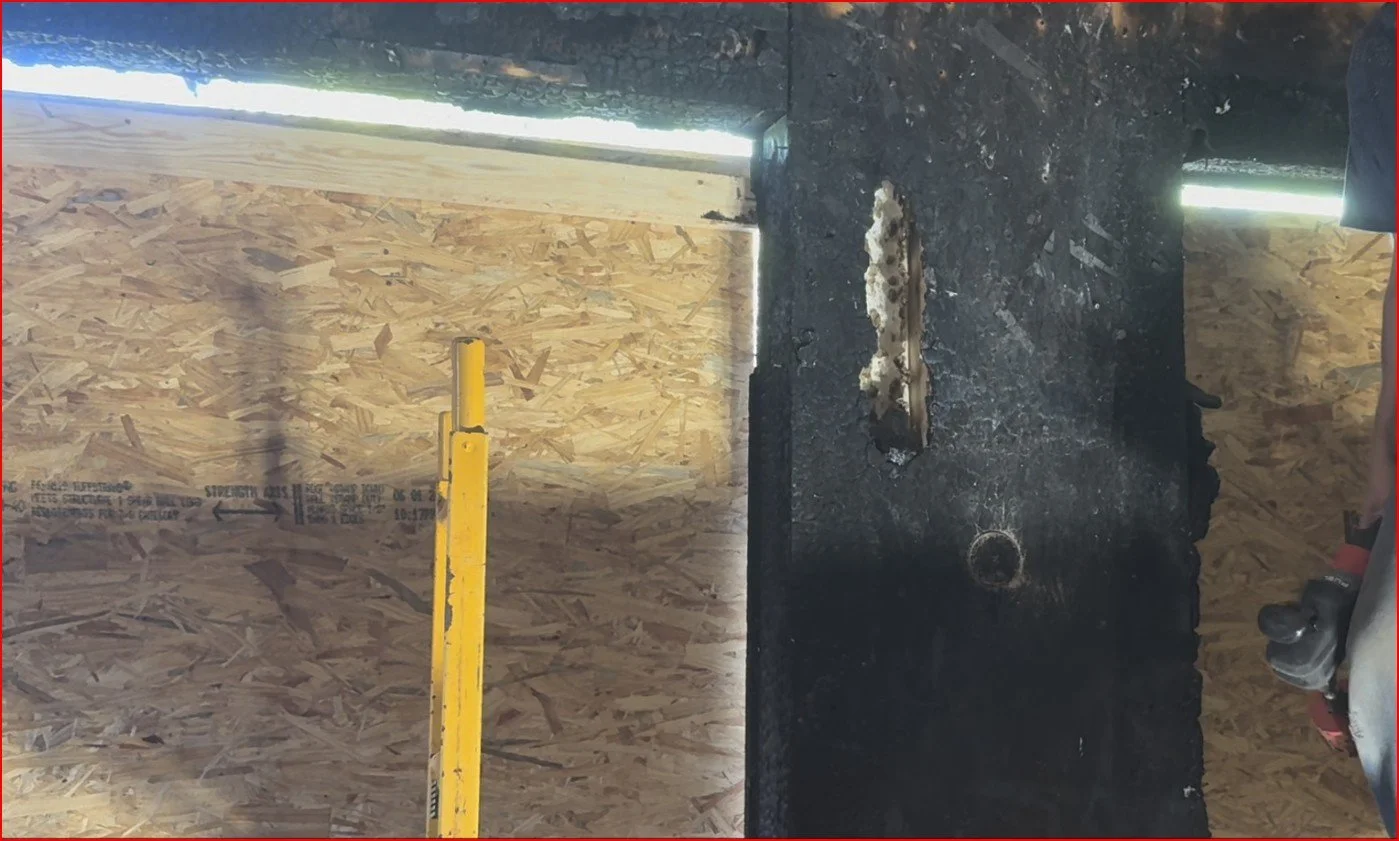 Melt Back of EPS on SIP Wall Panel