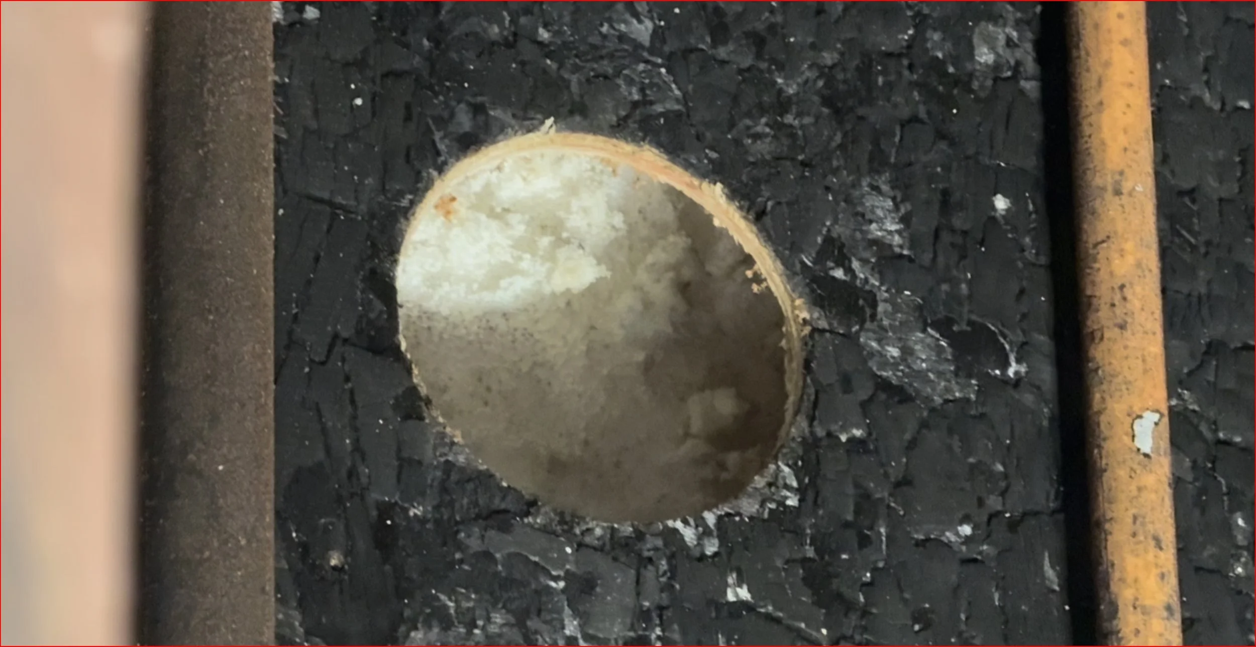Core sample - failed bond