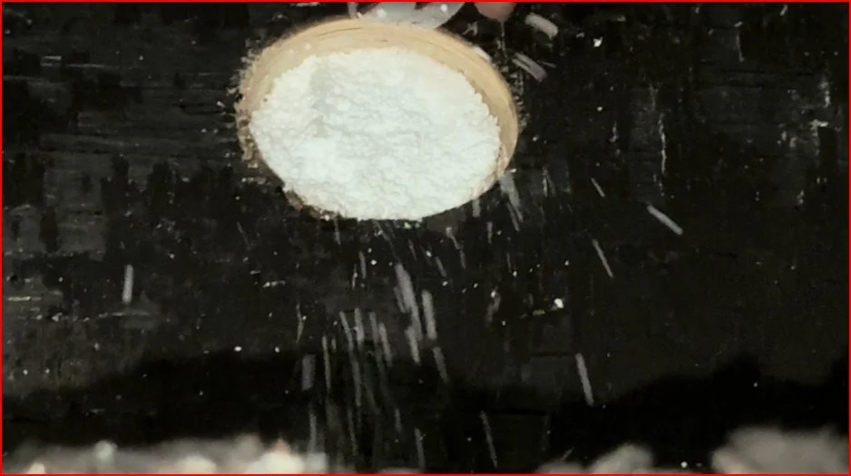SIP core beneath plywood covering