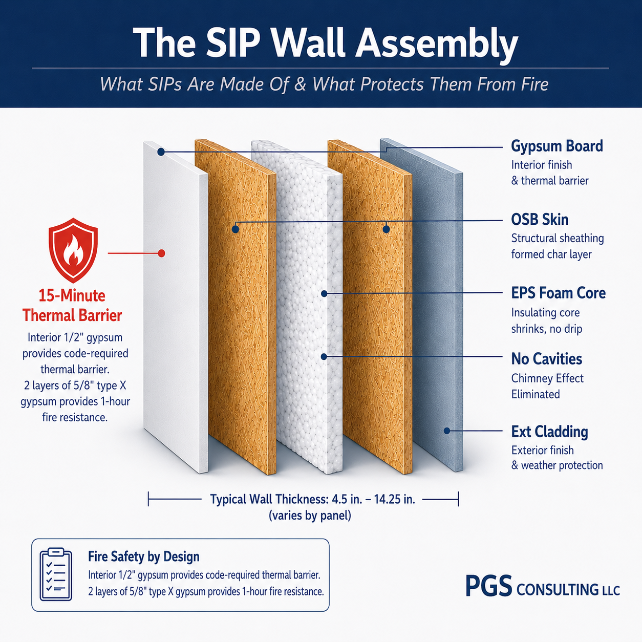 What SIPs are made of and how its about the whole assembly that work together to create fire protection.