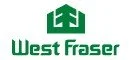 West Fraser logo with green text and emblem on a white background