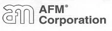 Logo of AFM Corporation with the initials 'AFM' and the text 'Corporation'.