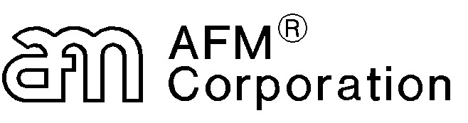 Logo of AFM Corporation with stylized 'am'