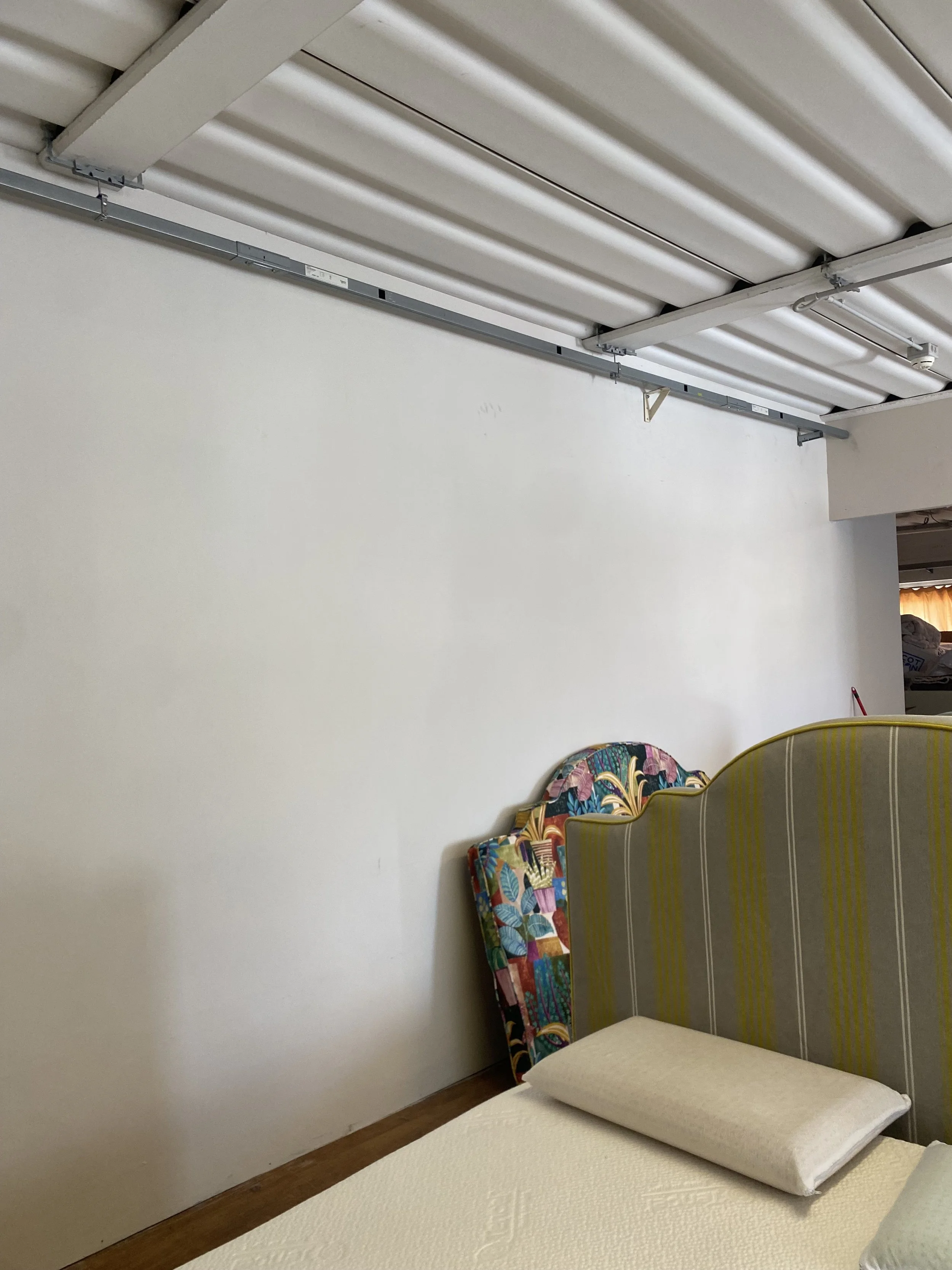 Custom upholstery made in Tuscany and curated by Yvonne Koné. Bespoke beds covered in special Italian textiles tailored to the specific wishes and needs of the client.