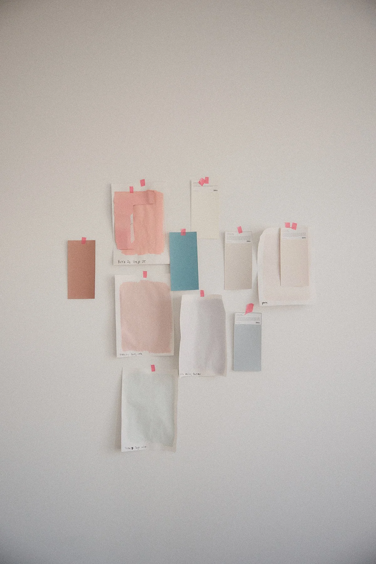Curation of Yvonne Koné wall colors for Bleō hanging in Yvonne Koné Copenhagen apartment for a client.