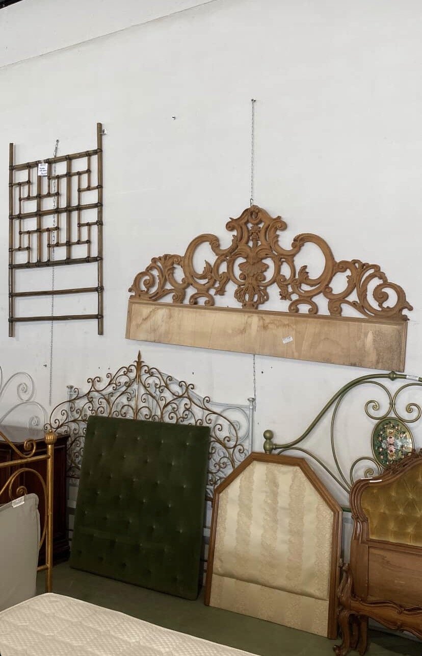 A selection of unique vintage headboards found in Tuscany by Yvonne Koné. These one of a kind pieces are sourced in Italy to bring a sense of history and character to modern interiors.