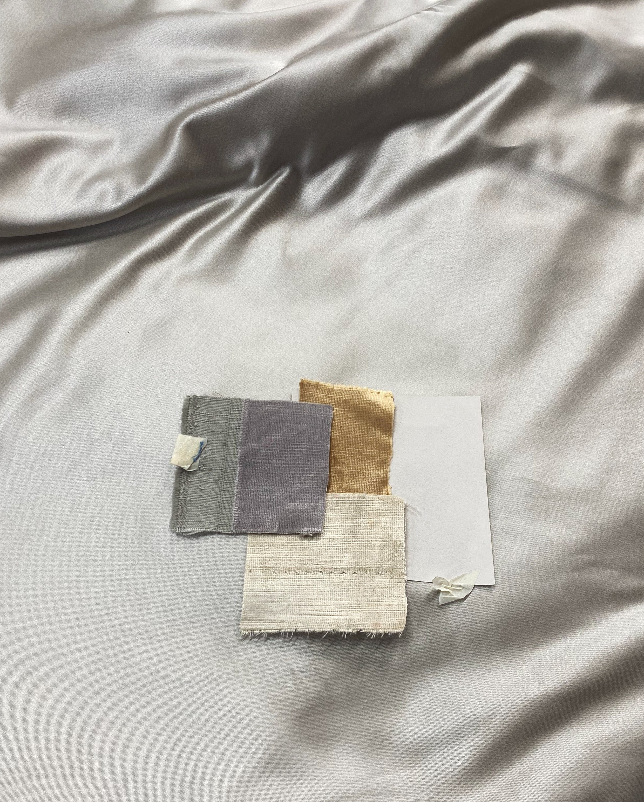Italian fabric samples for the LAFINE store in Copenhagen. A selection of premium textiles sourced in Tuscany by Yvonne Koné to create a curated atmosphere in the retail space.
