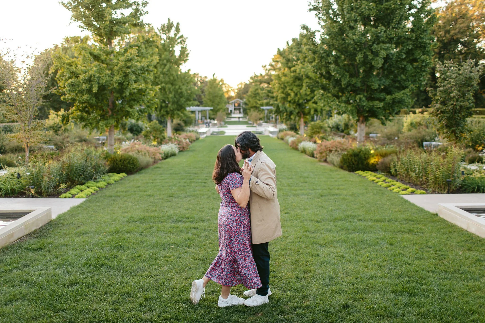 Colleen + Adi, Autumnal Morton Arboretum Engagement