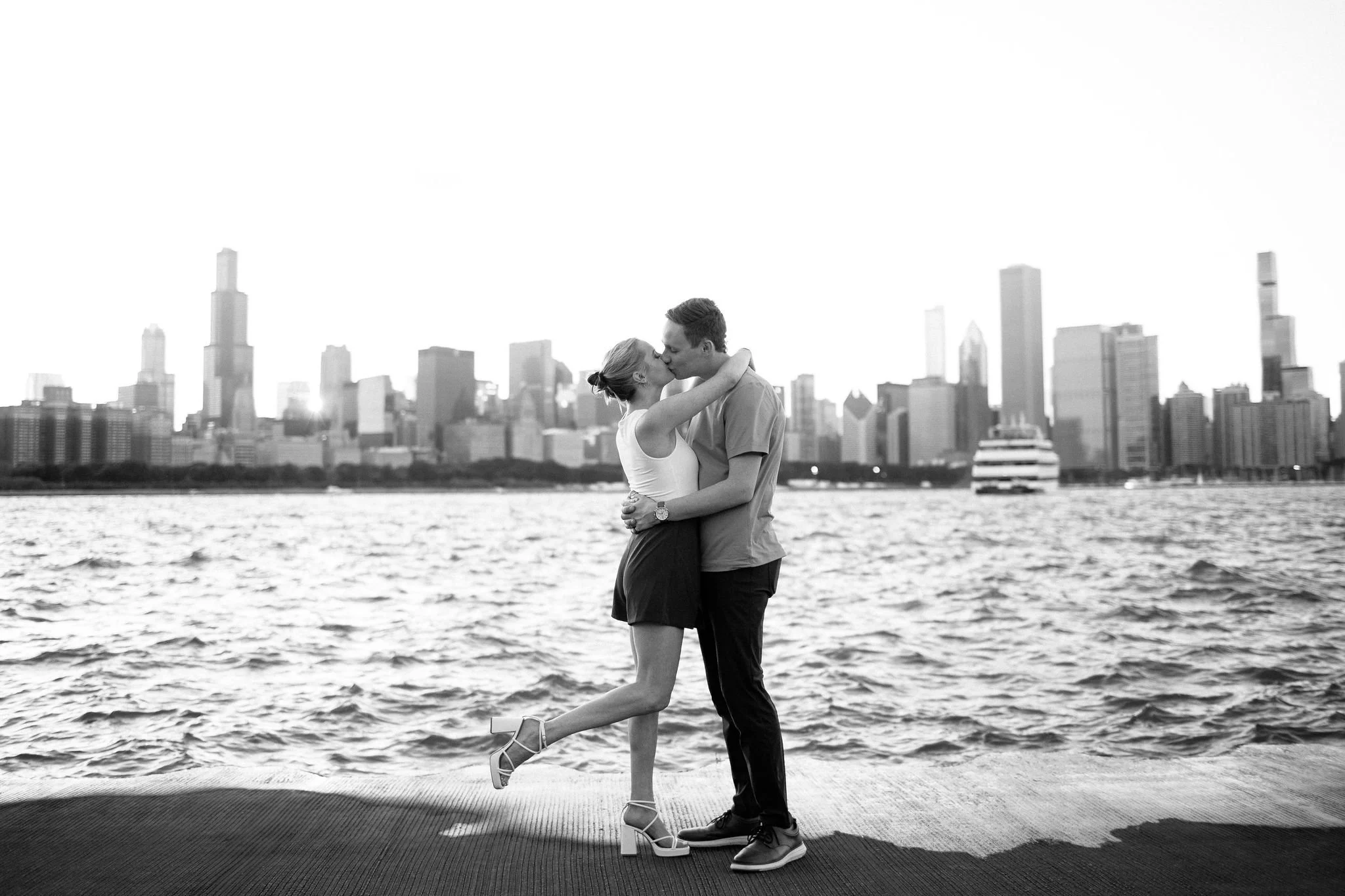 Emily + Pat, Relaxed Museum Campus Engagement Session
