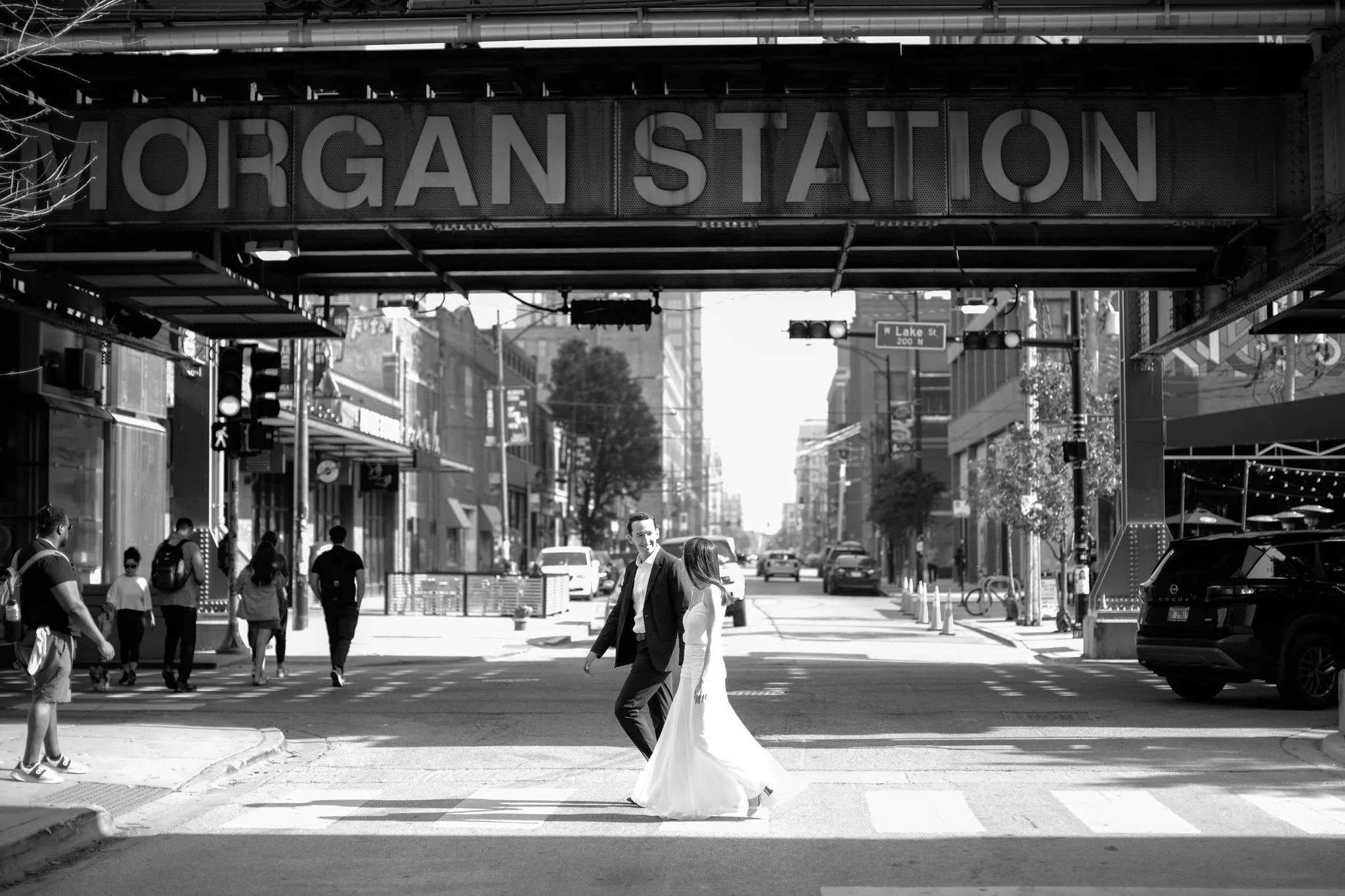 Nicole + Derek, Intimate Rooftop Wedding Reception, Morgan's on Fulton, Chicago