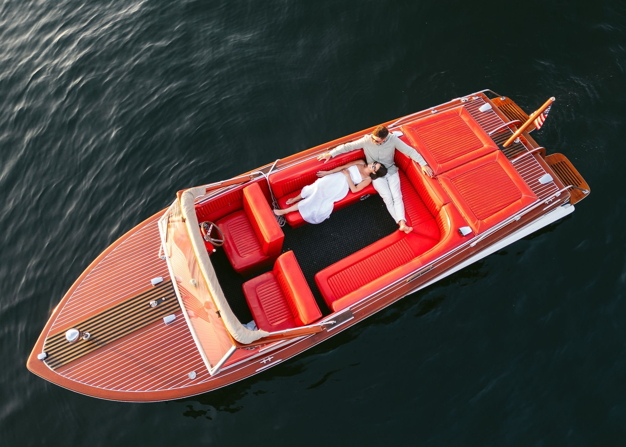 Tara + Jack, Lake Geneva Boat Engagement Session