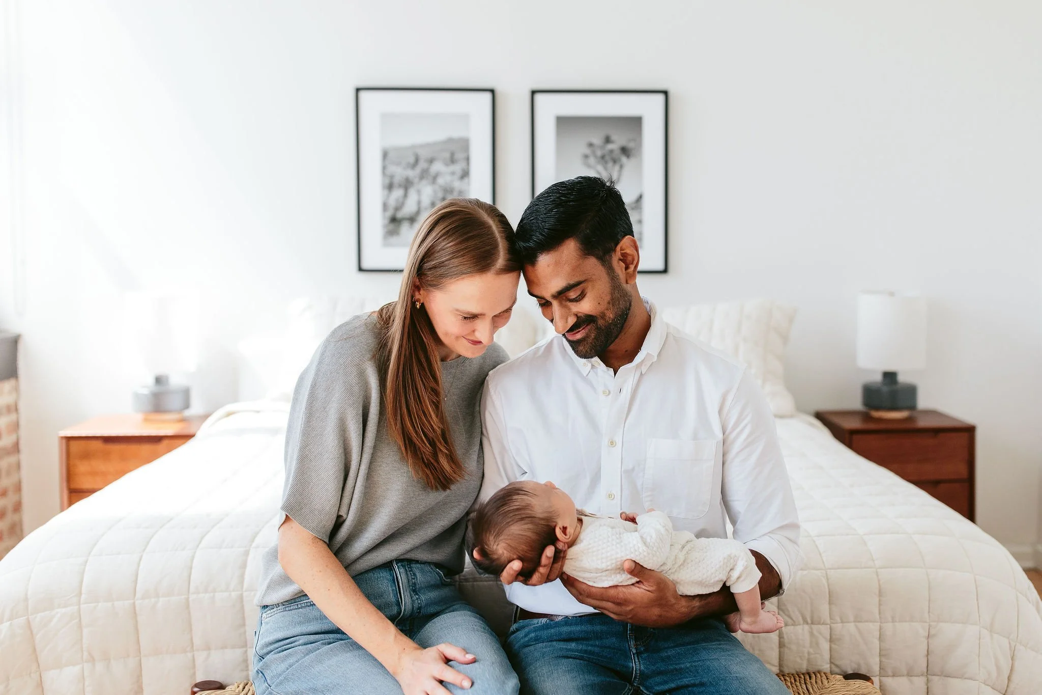 Modern At-Home Newborn Session with the Ferris Family