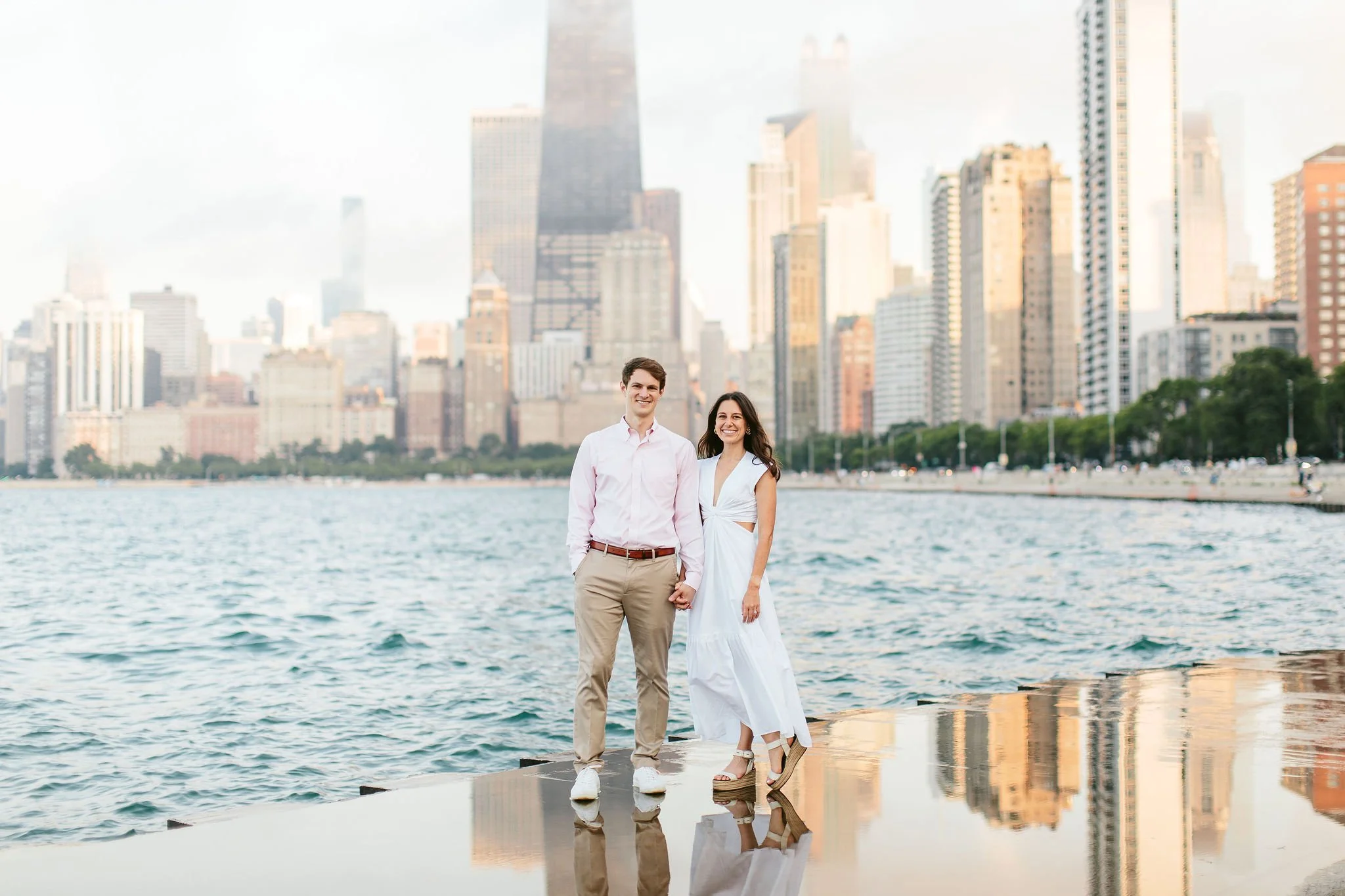 Jilan + Brent, Fun North Ave Beach Engagement Session