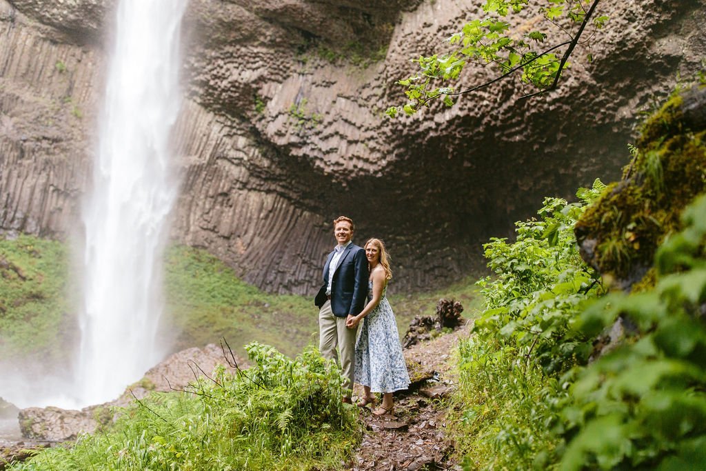 Emily + James, Waterfall Engagement Session in Portland, OR