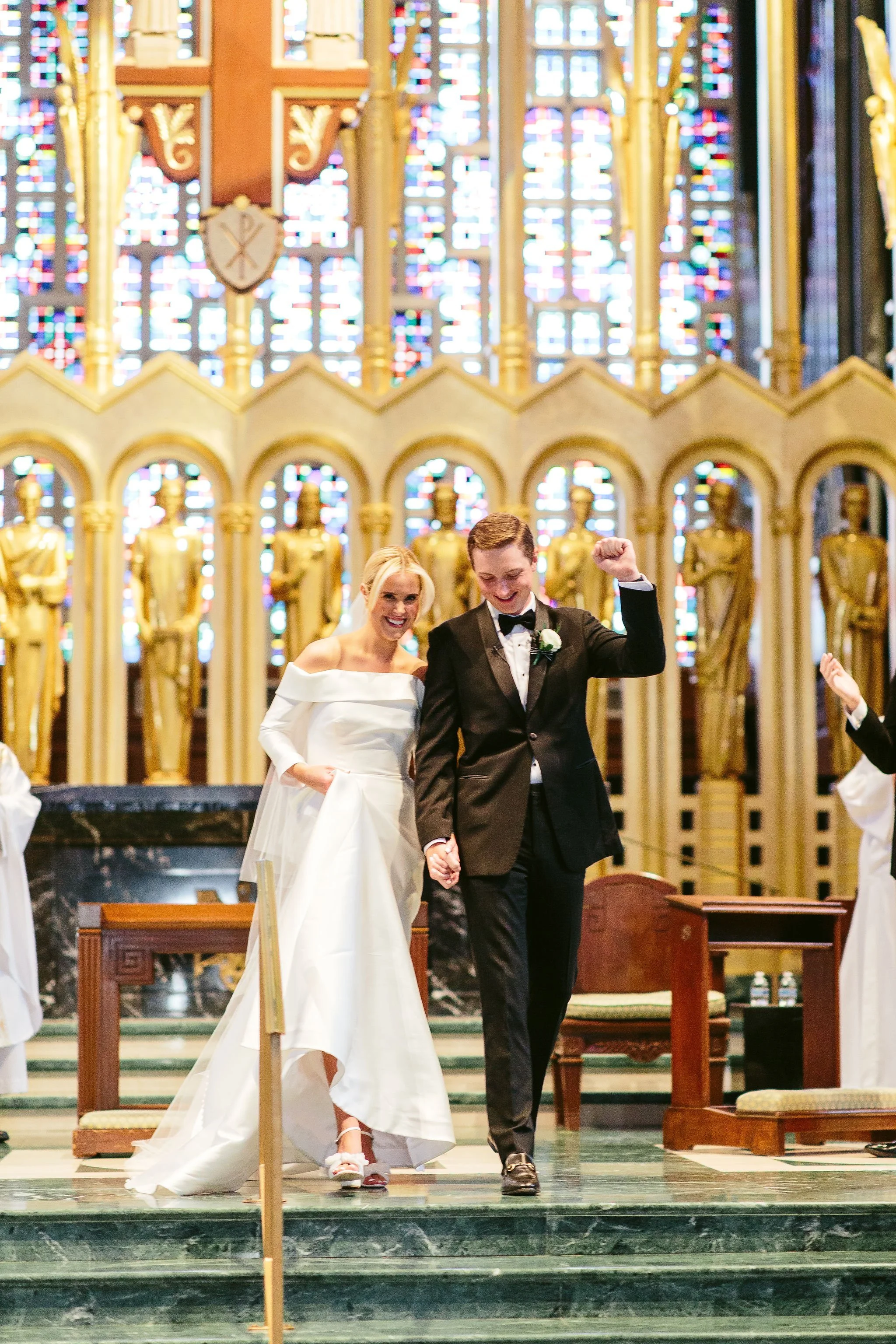 saints faith, hope, and charity church wedding ceremony