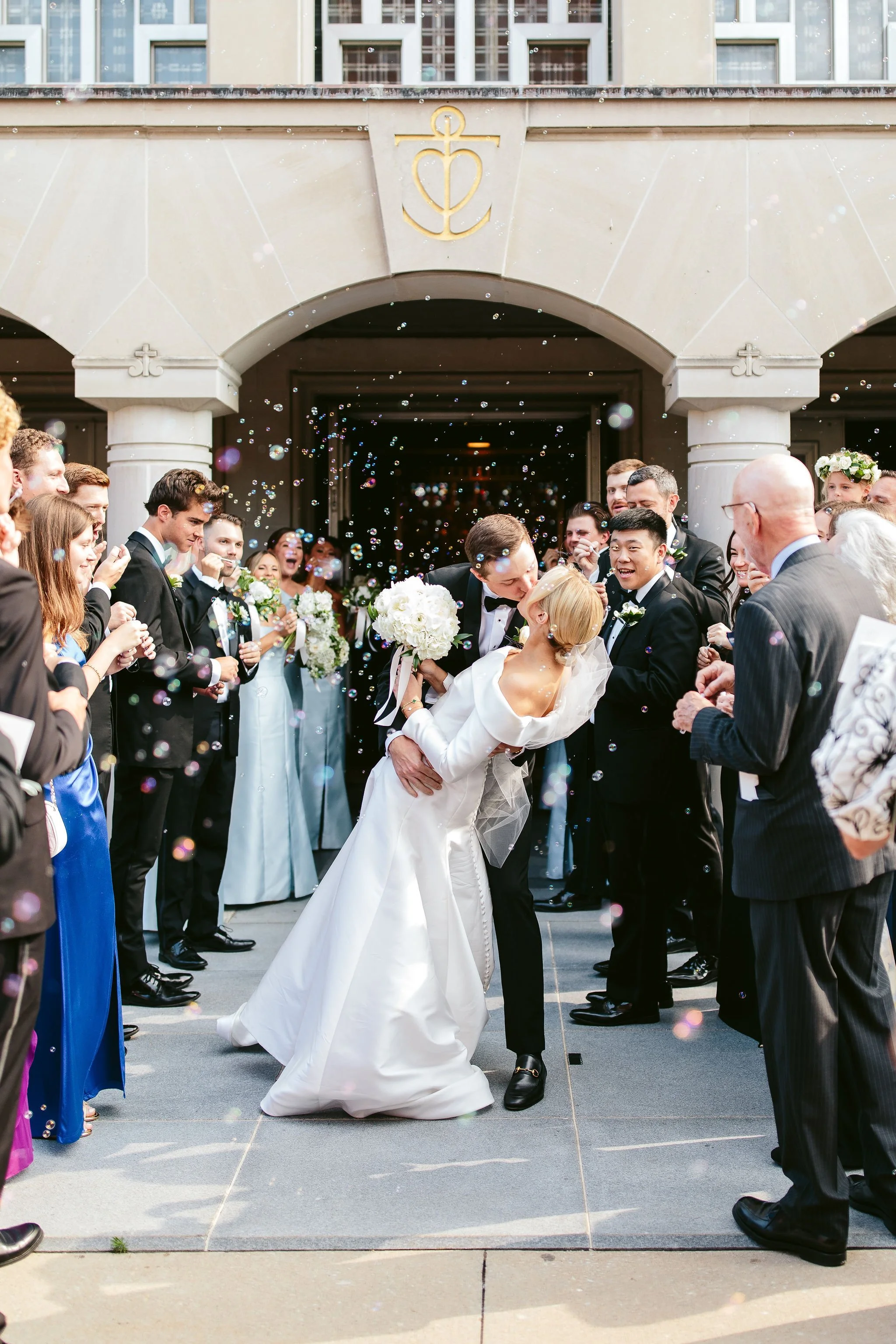 bubble exit at chicago wedding