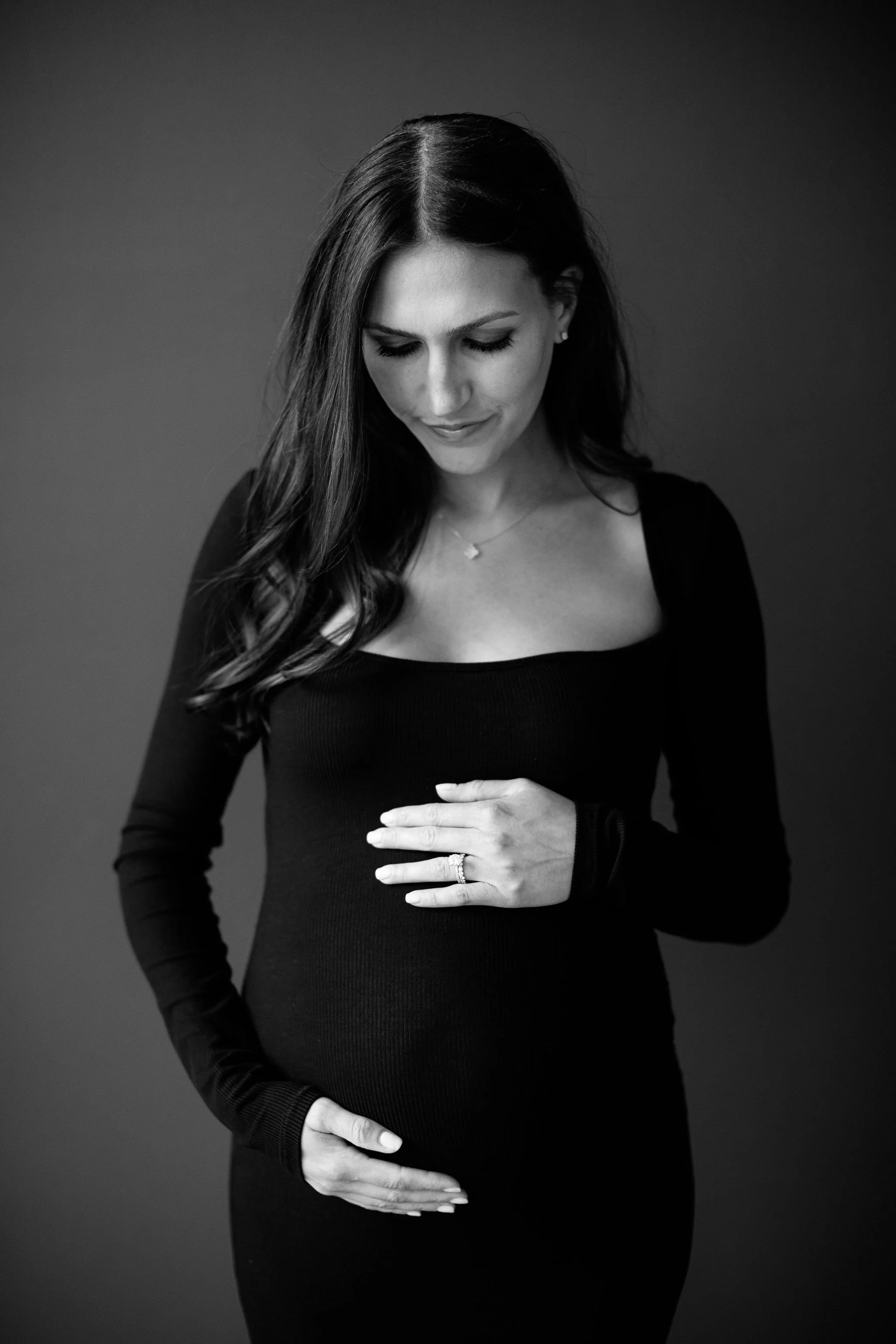Studio pregnancy photos in Chicago