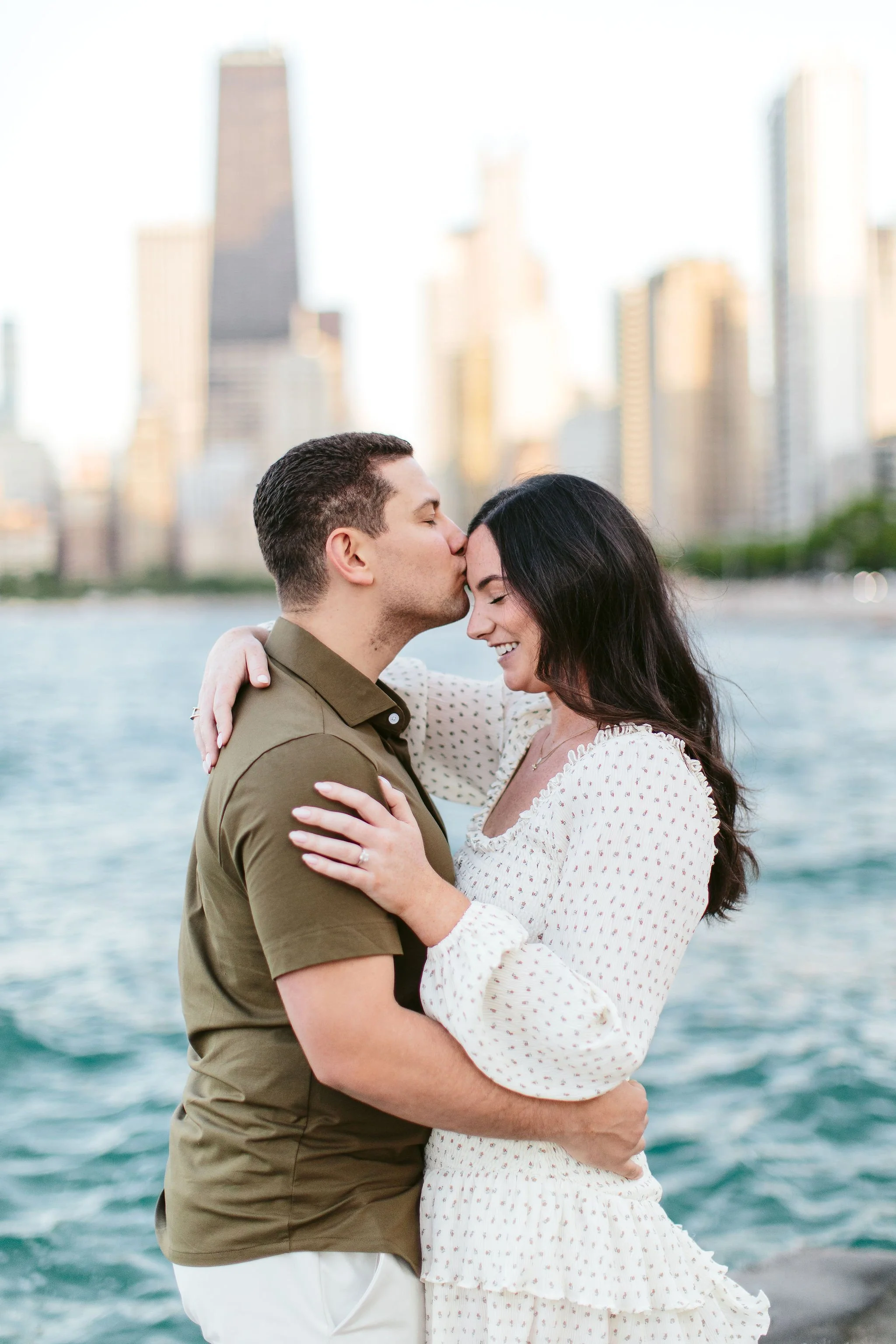 Engagement photos at North Ave Beach