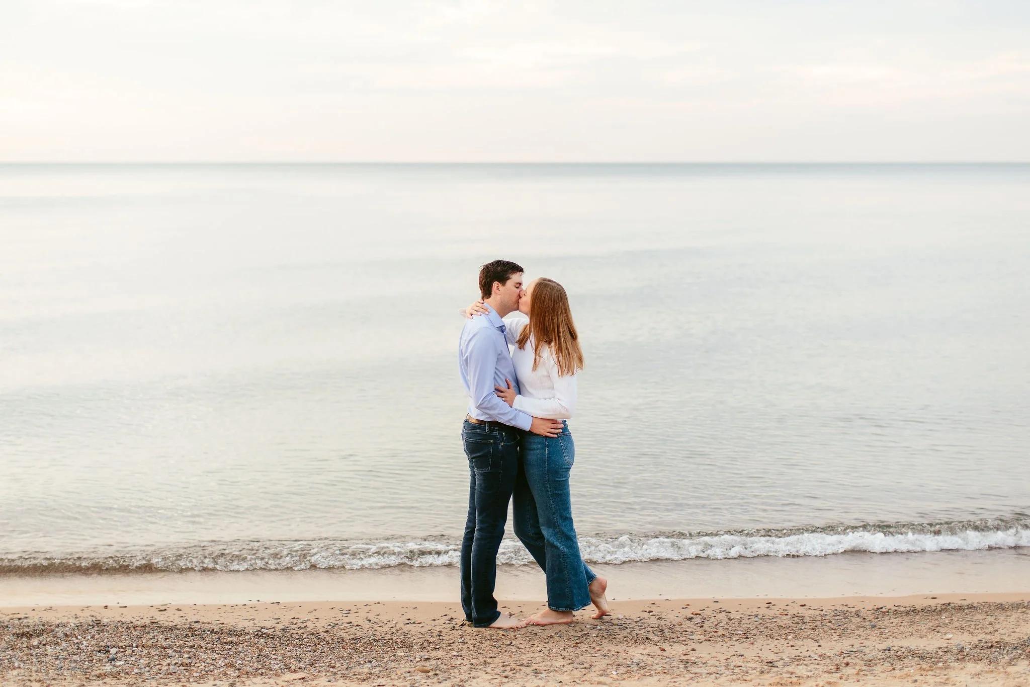 simple beach engagement session