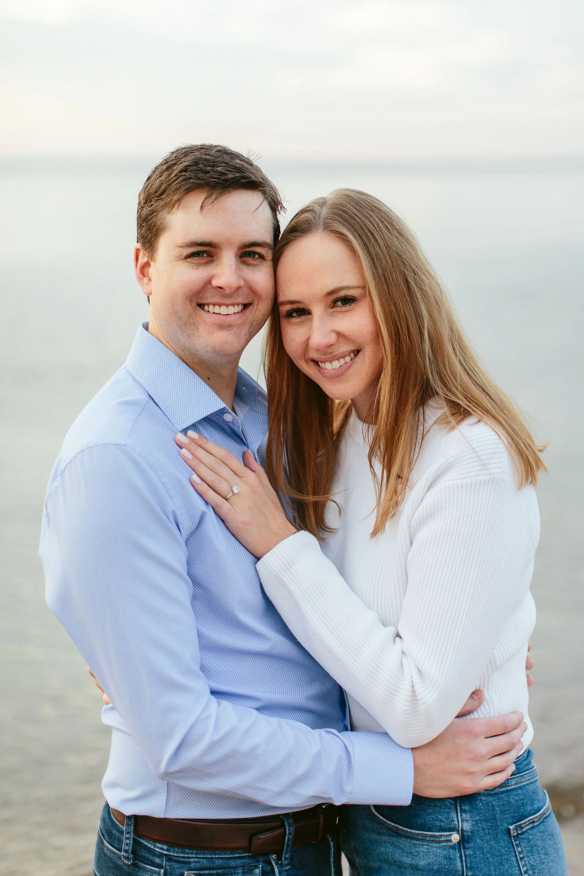 sunset engagement photos in sawyer, mi